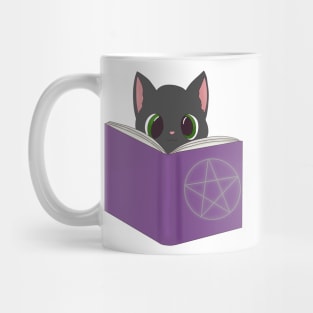 Cat reading a book Mug